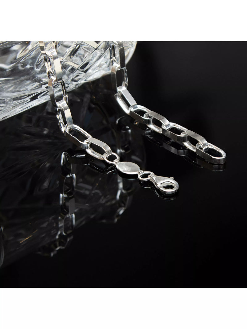 Hoxton London extra large paperclip chain necklace in sterling silver, UK version
