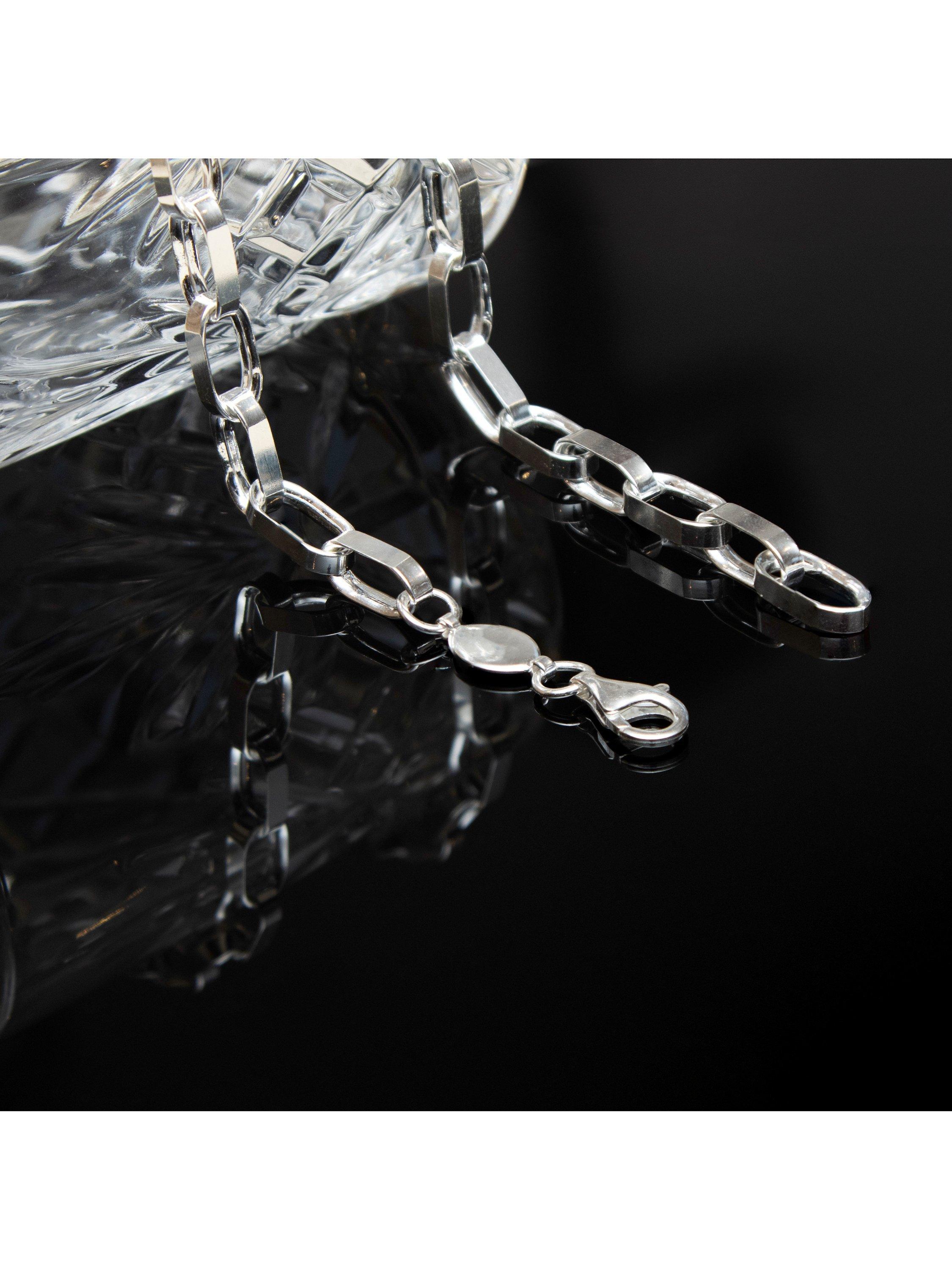 Hoxton London extra large paperclip chain necklace in sterling silver, UK version