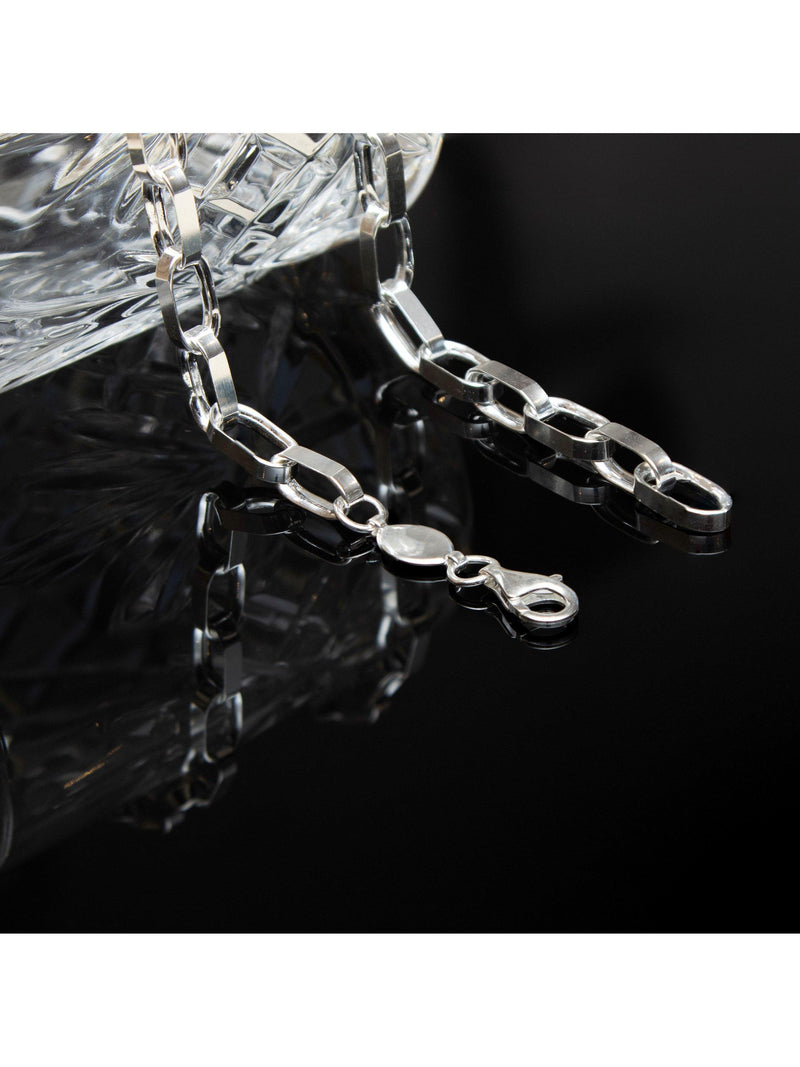 Hoxton London extra large paperclip chain necklace in sterling silver, UK version