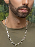 Hoxton London extra large paperclip chain necklace in sterling silver, UK version