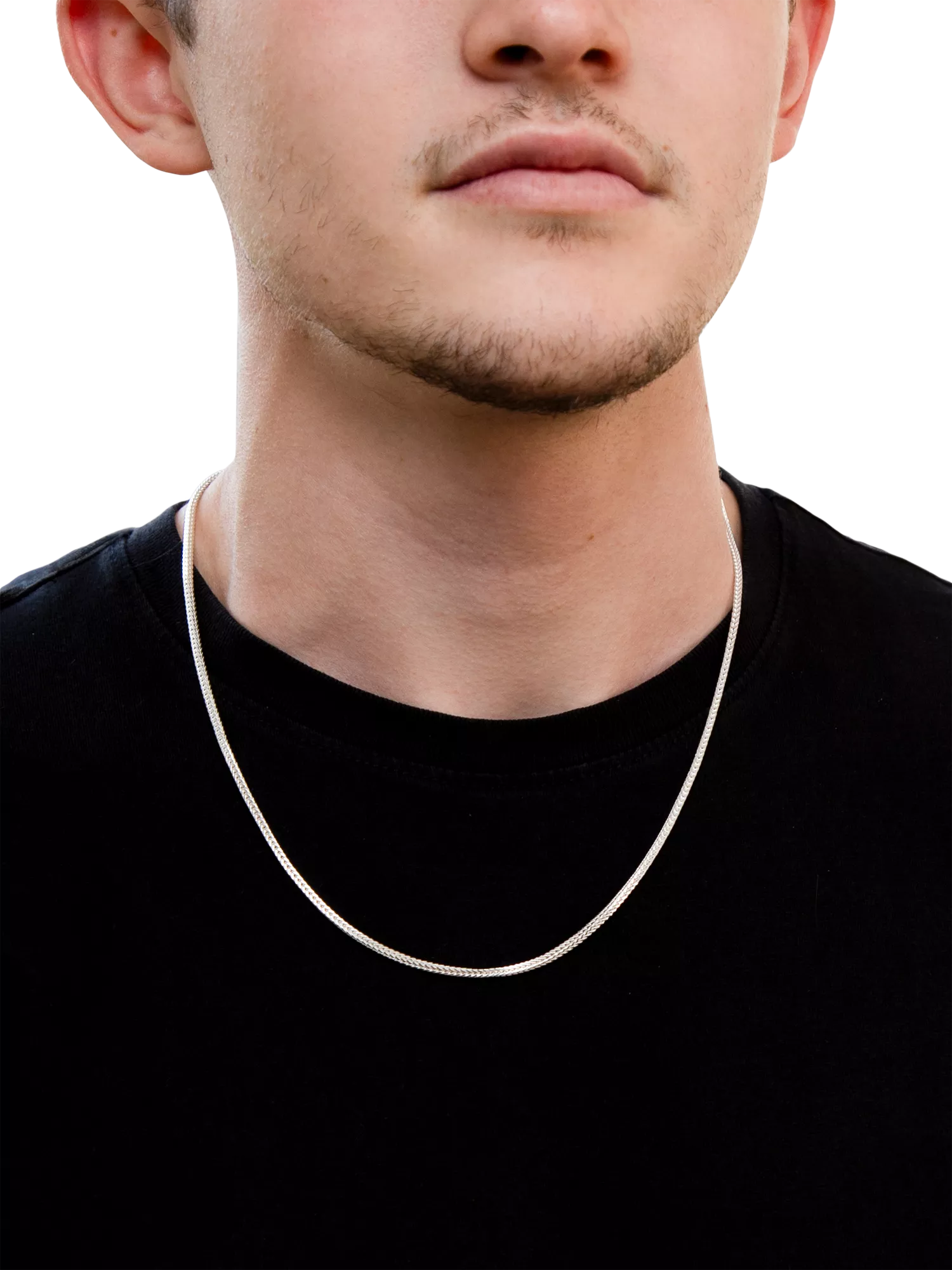 Hoxton London men's square franco chain necklace 56cm - British product