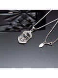 Hoxton London skull pendant necklace silver 56cm chain, imported from the UK