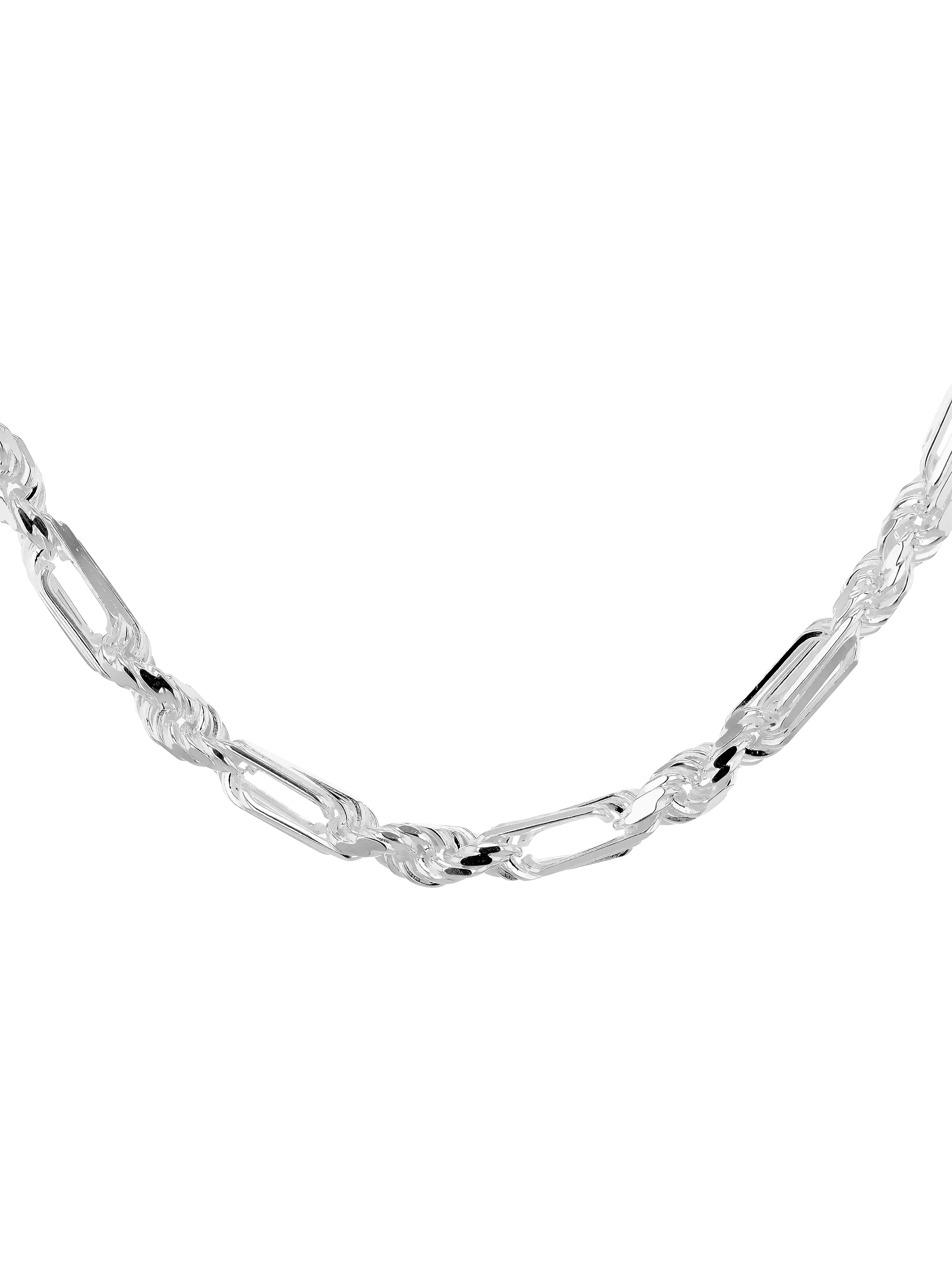 Hoxton London Figaro rope chain necklace silver 56cm, UK version