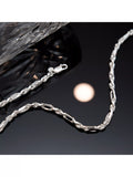 Hoxton London Figaro rope chain necklace silver 56cm, UK version