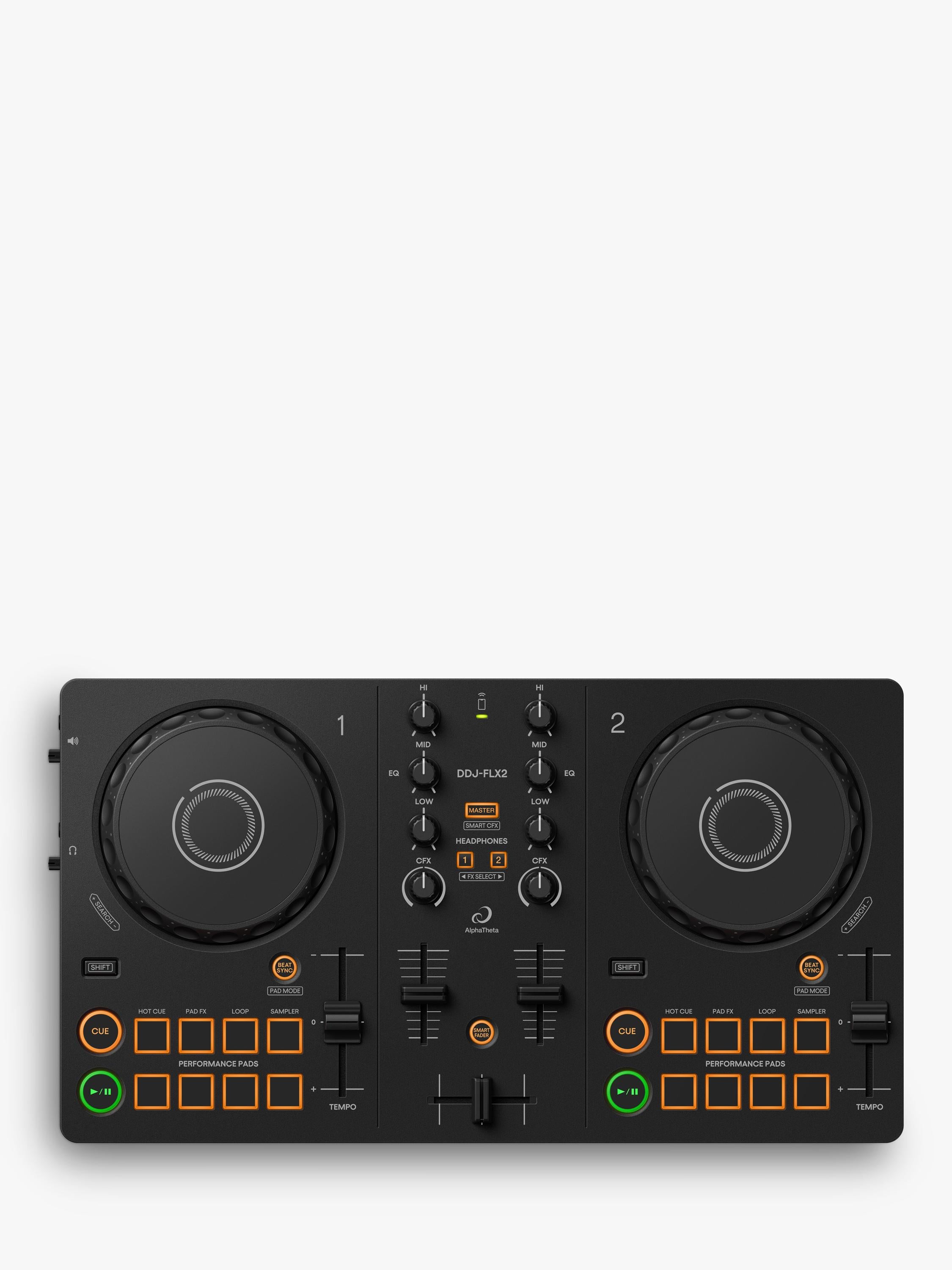 AlphaTheta DDJ-FLX2 2-channel DJ controller black - British product