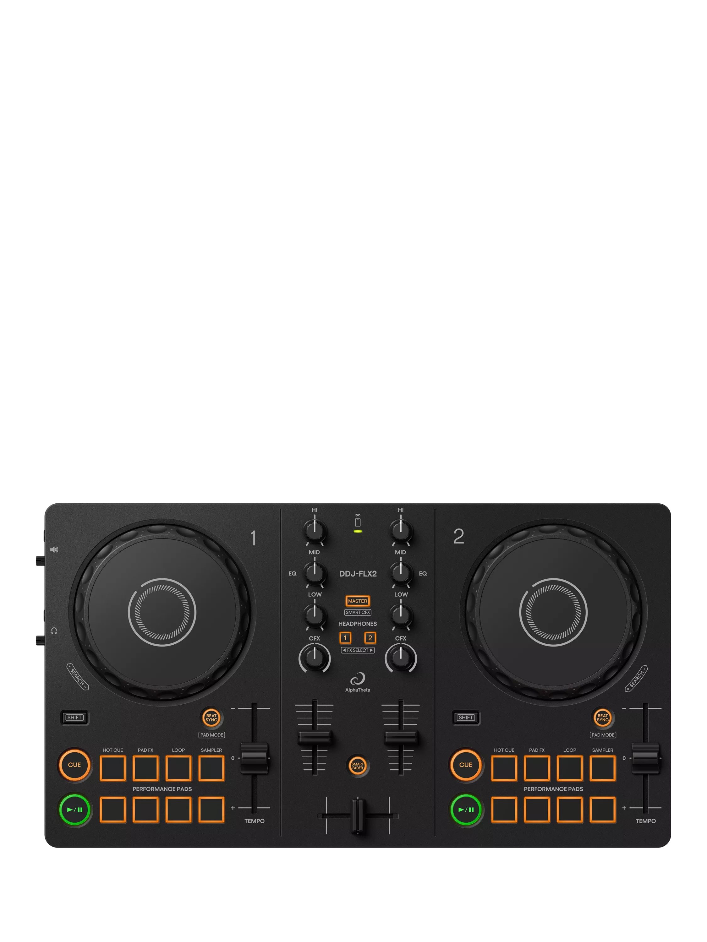 AlphaTheta DDJ-FLX2 2-channel DJ controller black - British product