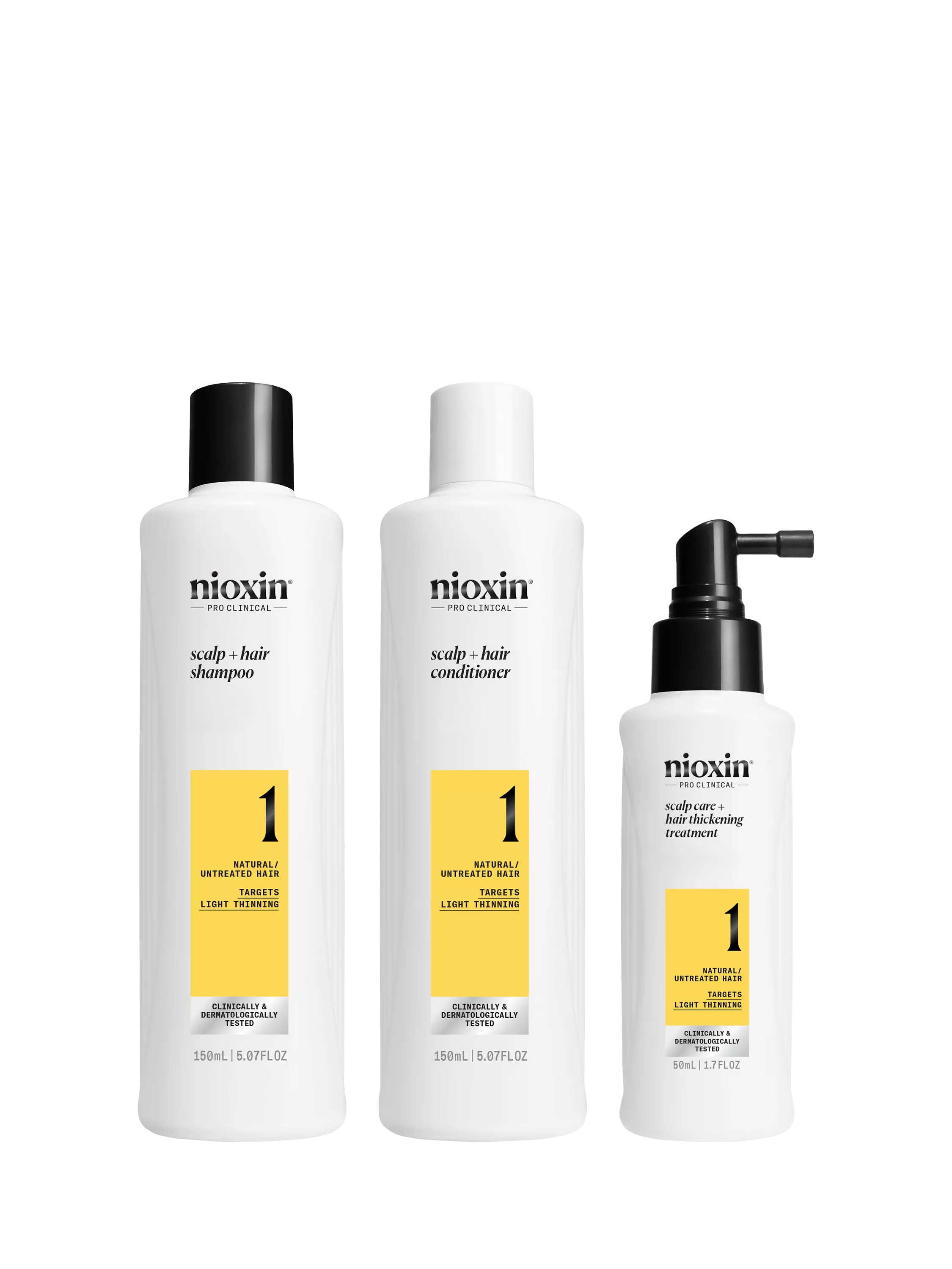 Nioxin System 1 trial kit for natural thinning hair (British brand)