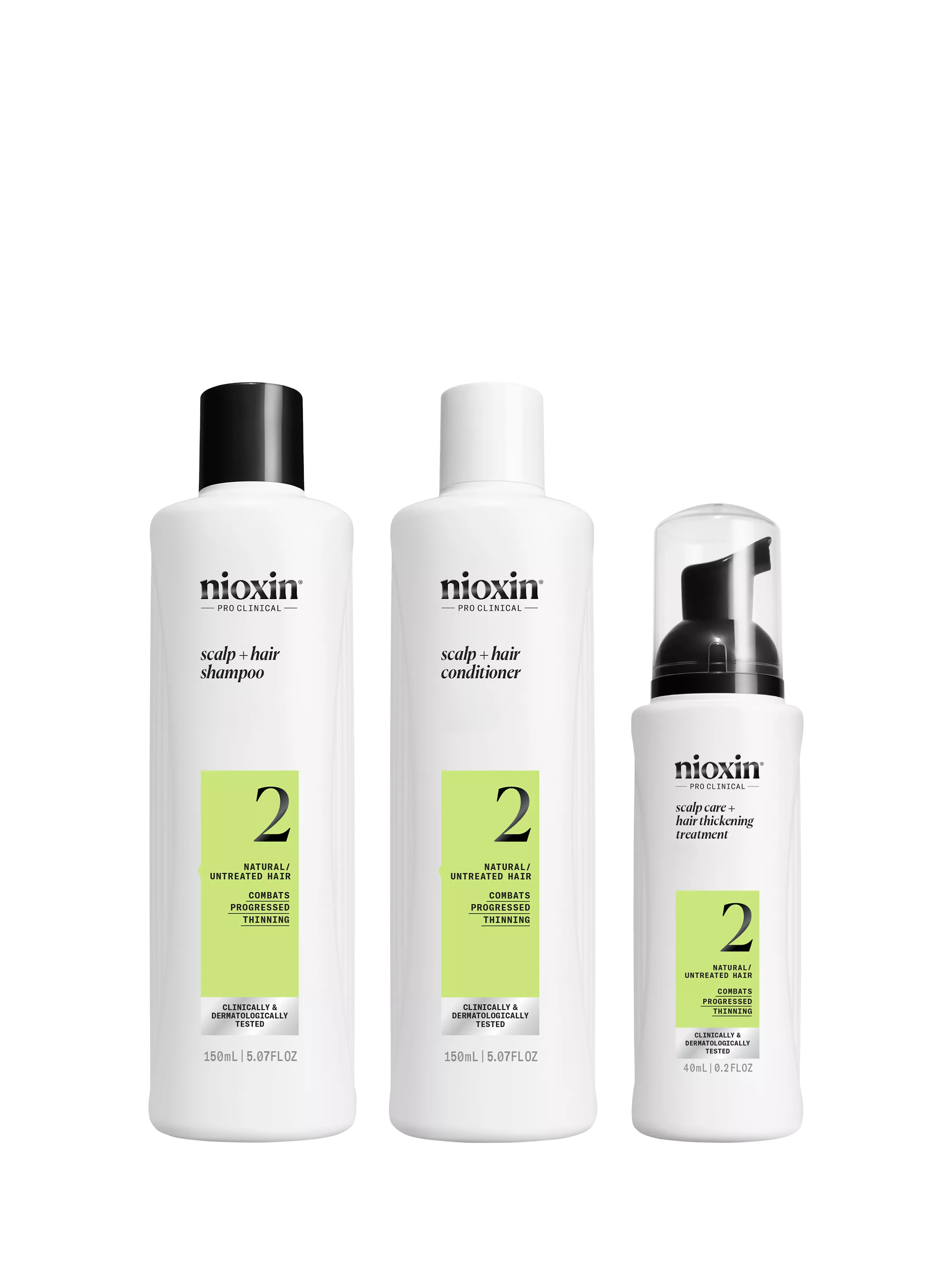 Nioxin hair thickening system trial kit for natural hair (British brand)