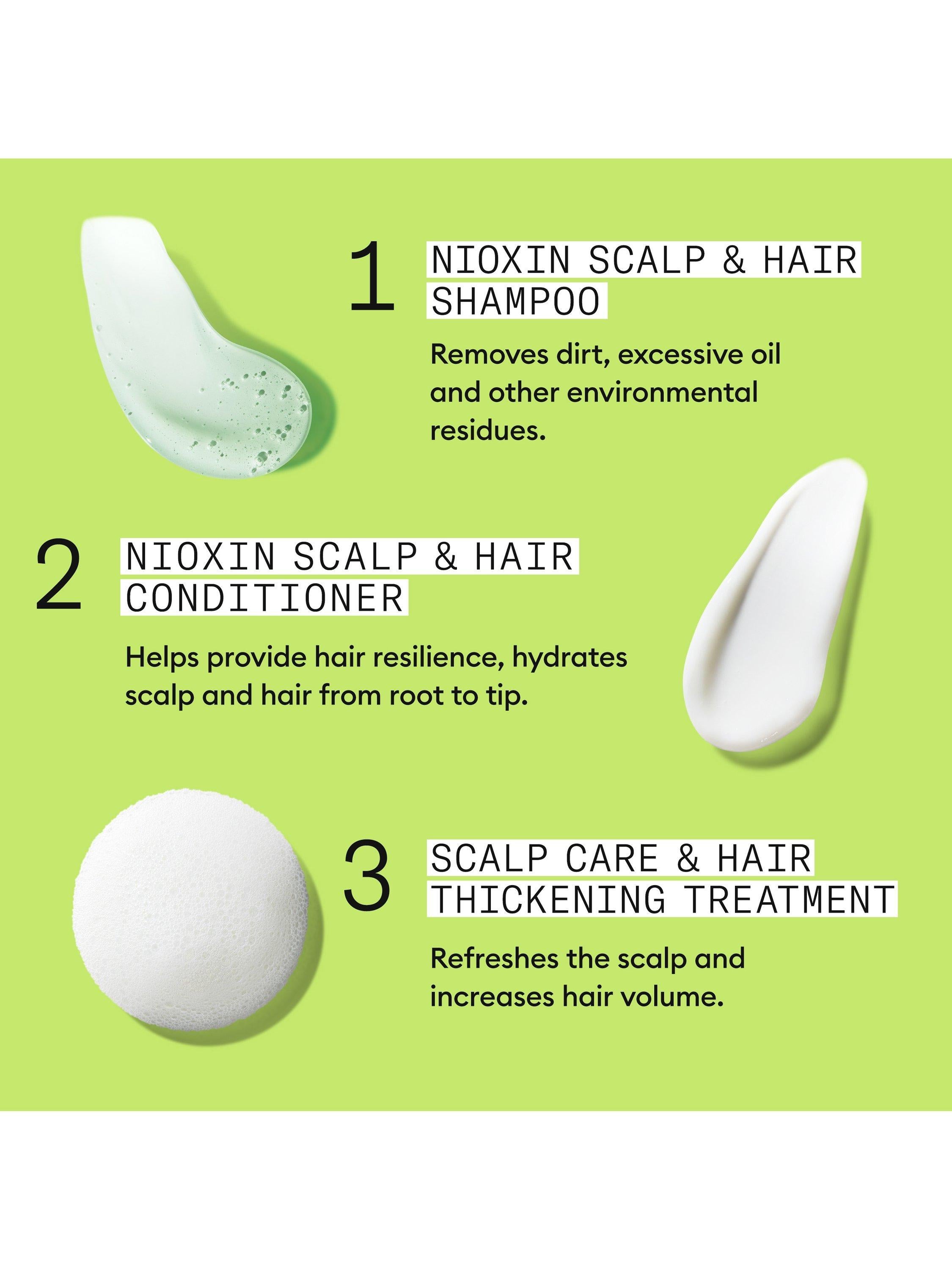 Nioxin hair thickening system trial kit for natural hair (British brand)