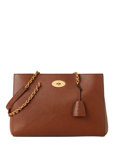 Mulberry Lily Kleiner Shopper aus klassischem genarbtem Leder mit Kettenhenkel