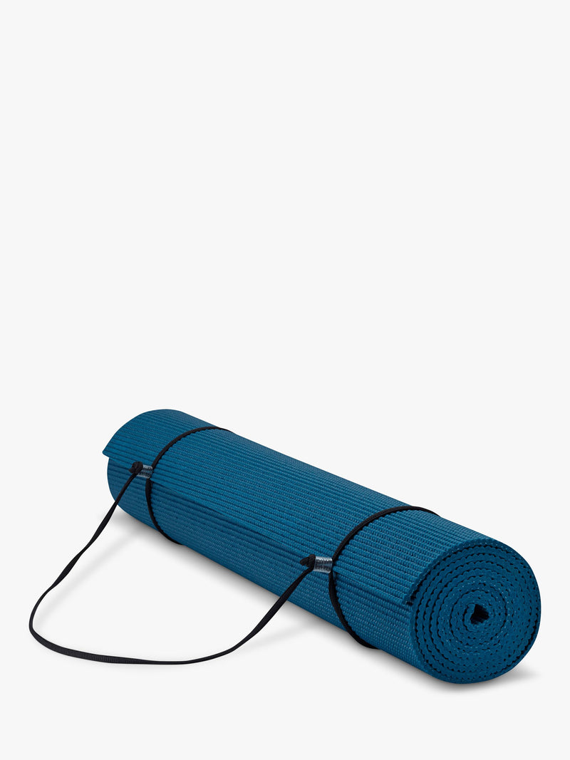 Gaiam Essentials Yoga Mat Navy 6mm, imported from the UK