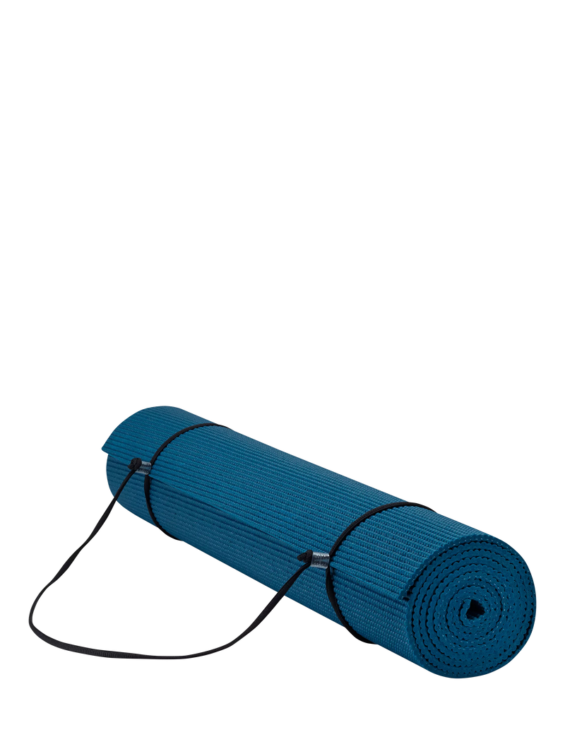 Gaiam Essentials Yoga Mat Navy 6mm, imported from the UK