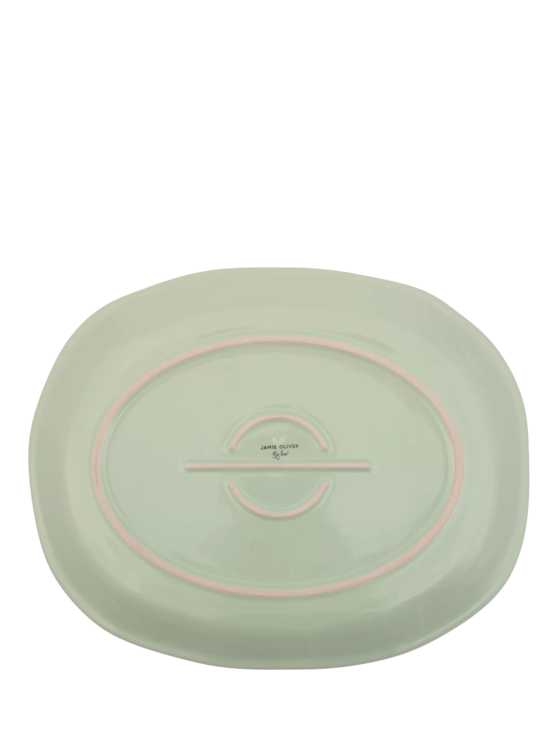 Jamie Oliver stoneware platter oblong green 41cm - British product