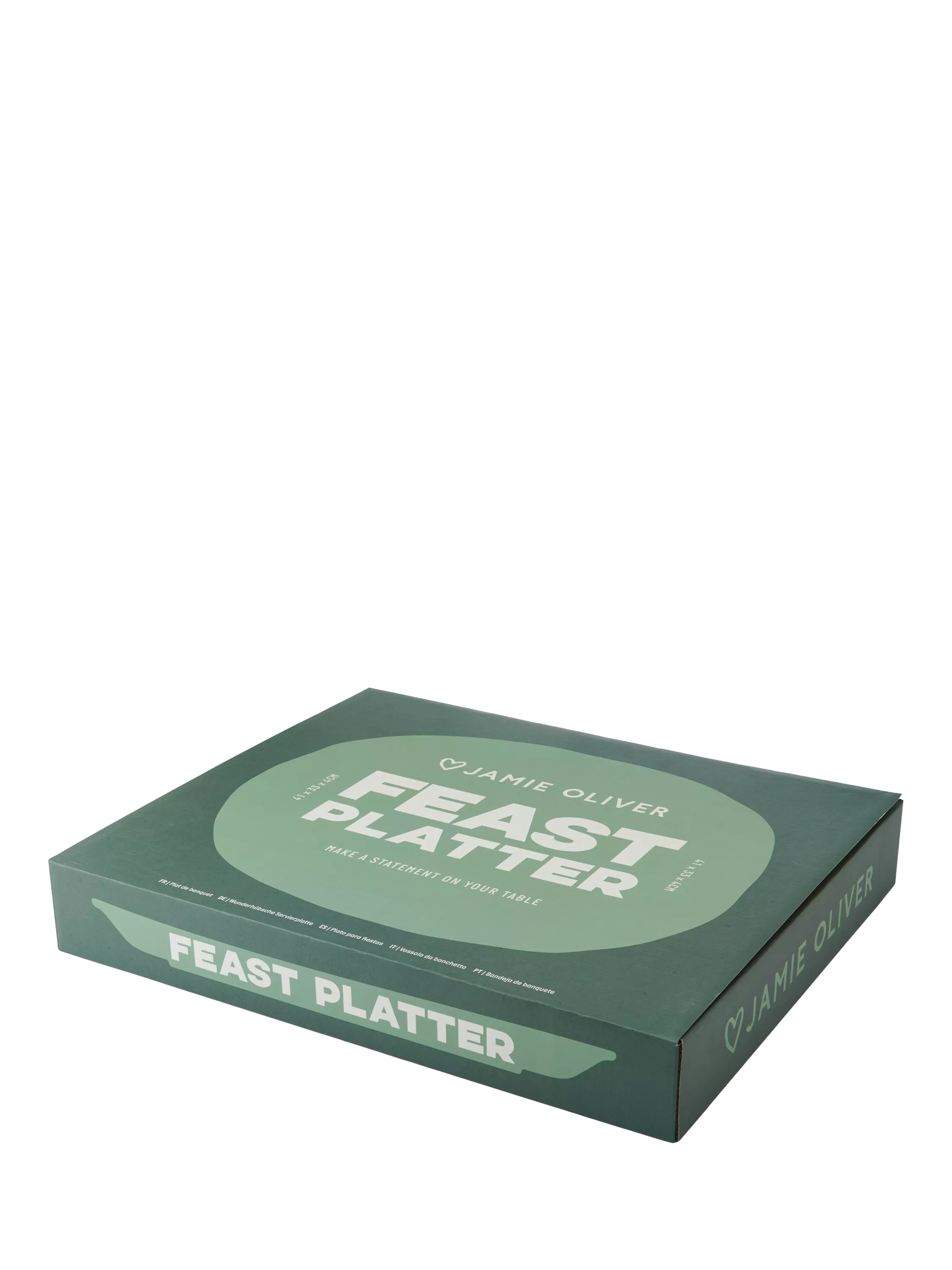Jamie Oliver stoneware platter oblong green 41cm - British product