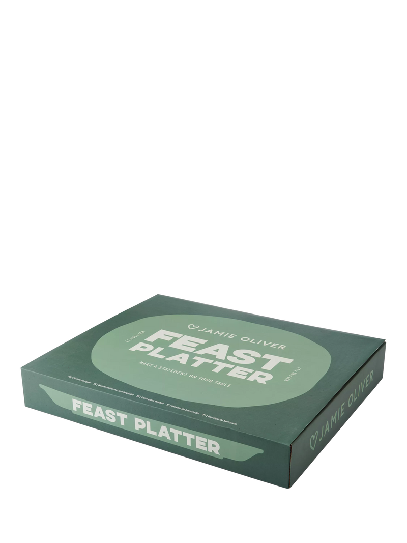 Jamie Oliver stoneware platter oblong green 41cm - British product