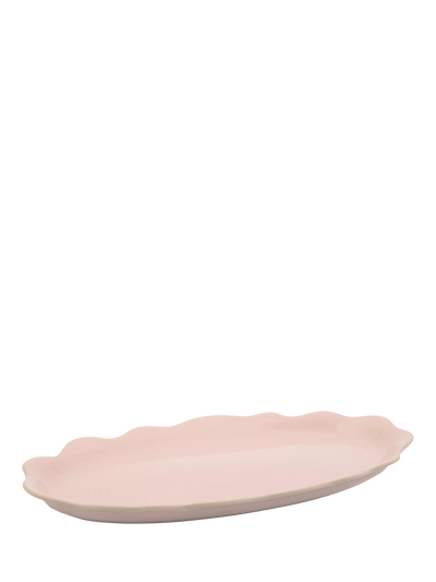 John Lewis Jamie Oliver Big Love Pass-Me Oval Stoneware Platter, Pink, 35cm- Buy online at McGrocer