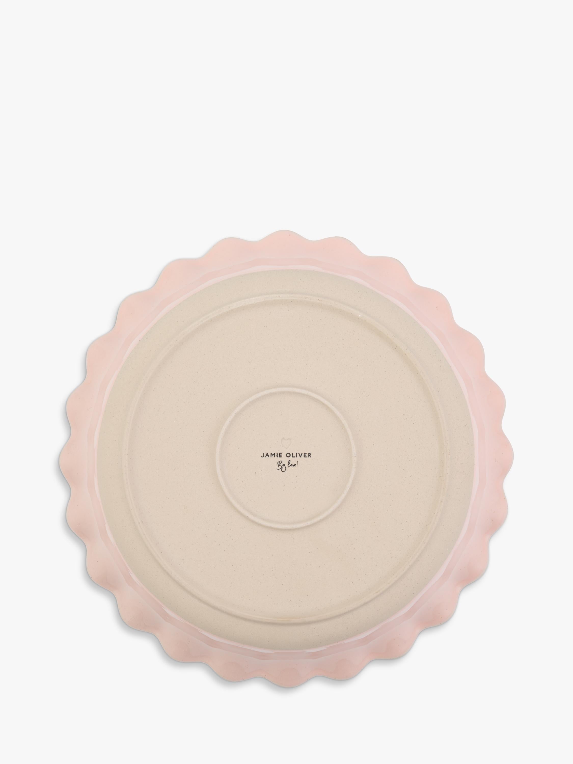 Jamie Oliver stoneware pie dish pink 28cm - British product