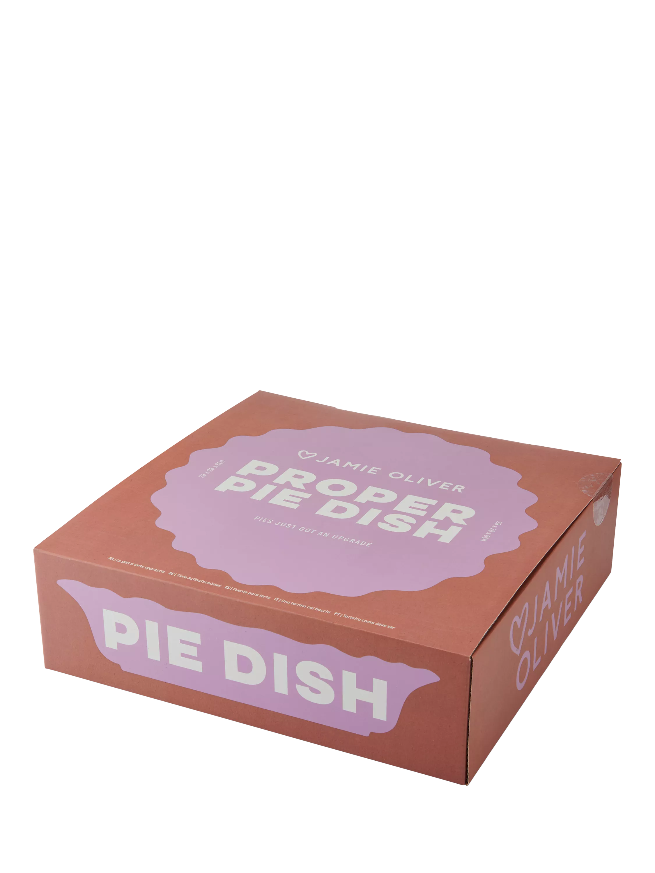 Jamie Oliver stoneware pie dish pink 28cm - British product