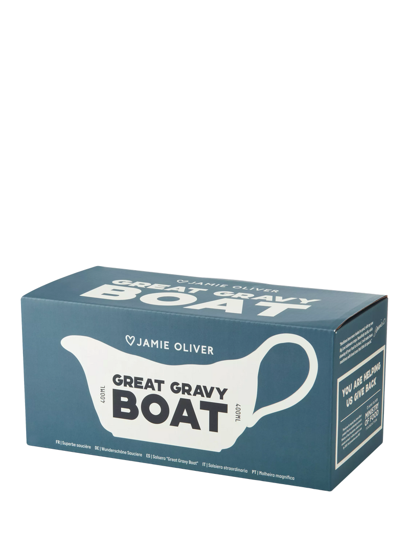 Jamie Oliver stoneware gravy boat 400ml, imported from the UK