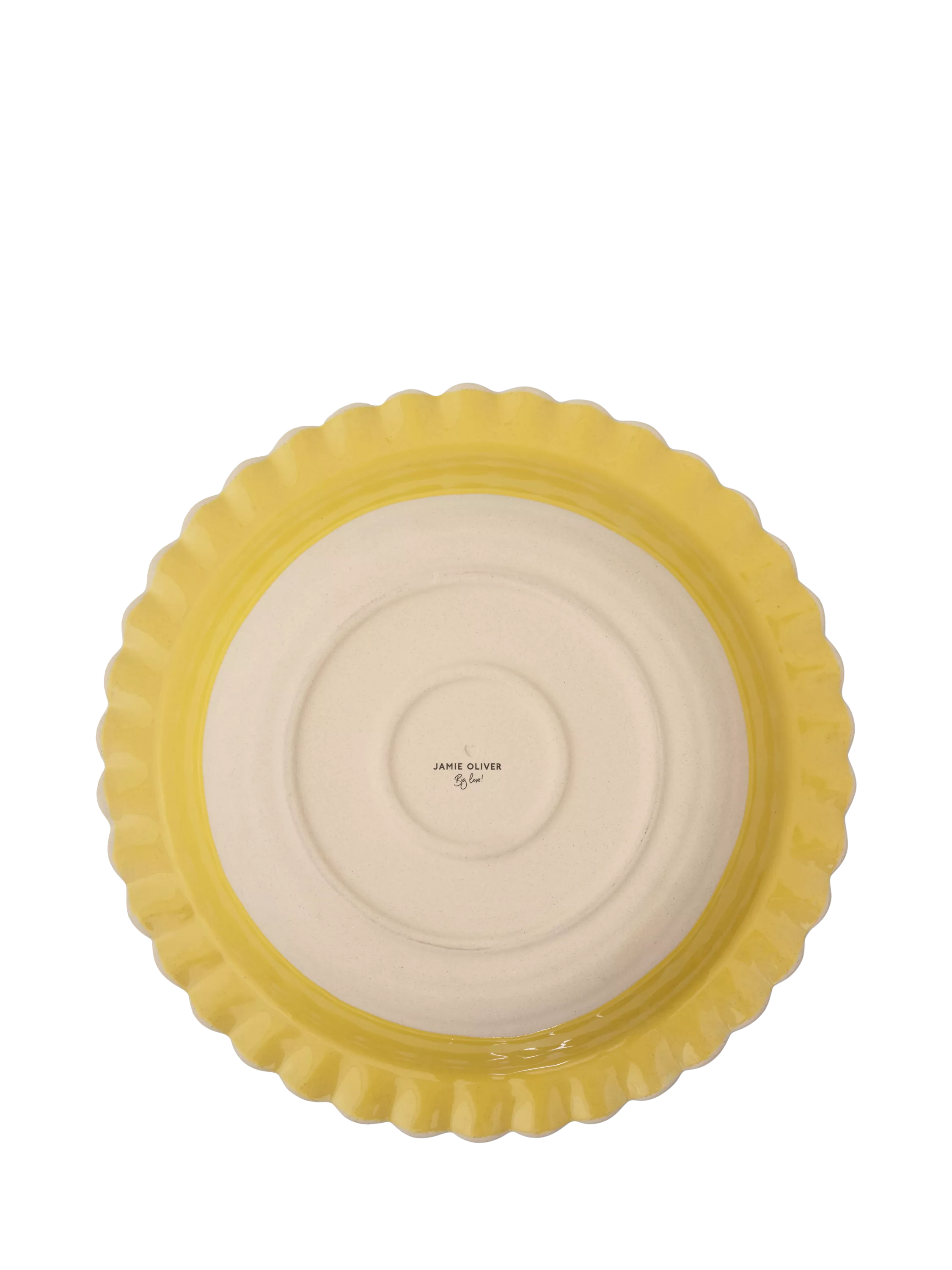 Jamie Oliver yellow stoneware bowl Big Love 34cm, UK version