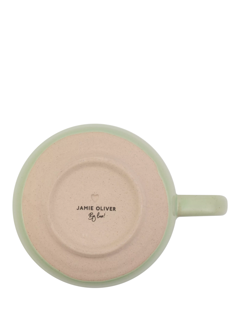 Jamie Oliver Big Love stoneware mug 375ml green, UK version