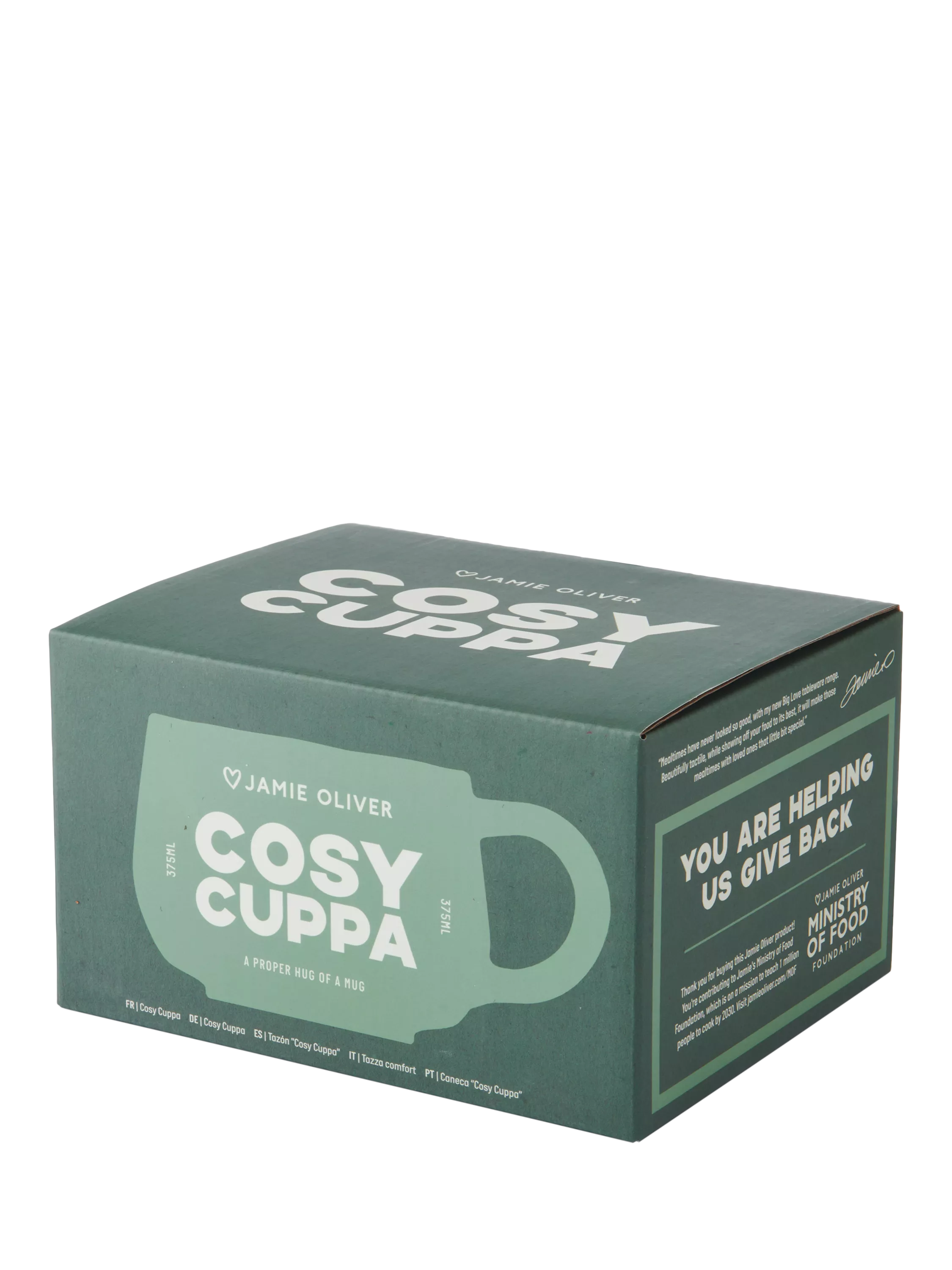 Jamie Oliver Big Love stoneware mug 375ml green, UK version