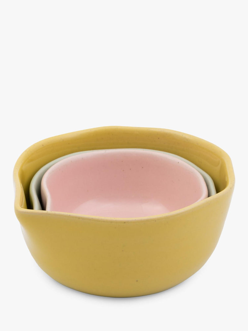 Jamie Oliver stoneware nesting pots set of 3 in multiple colors, UK version