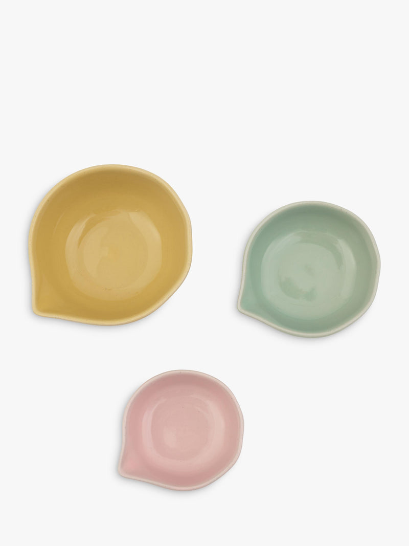Jamie Oliver stoneware nesting pots set of 3 in multiple colors, UK version