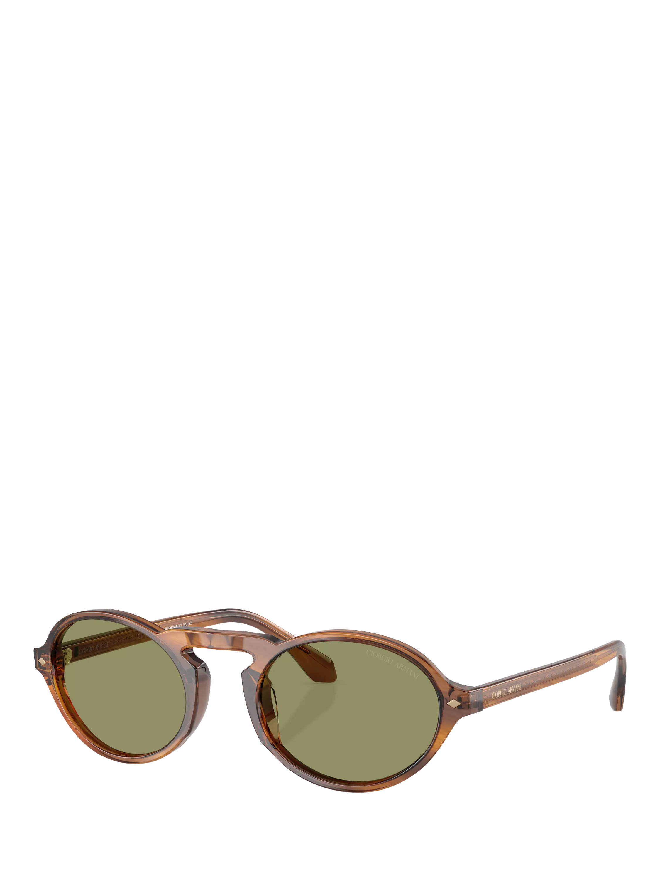 Giorgio Armani oval sunglasses brown acetate 52mm, UK version