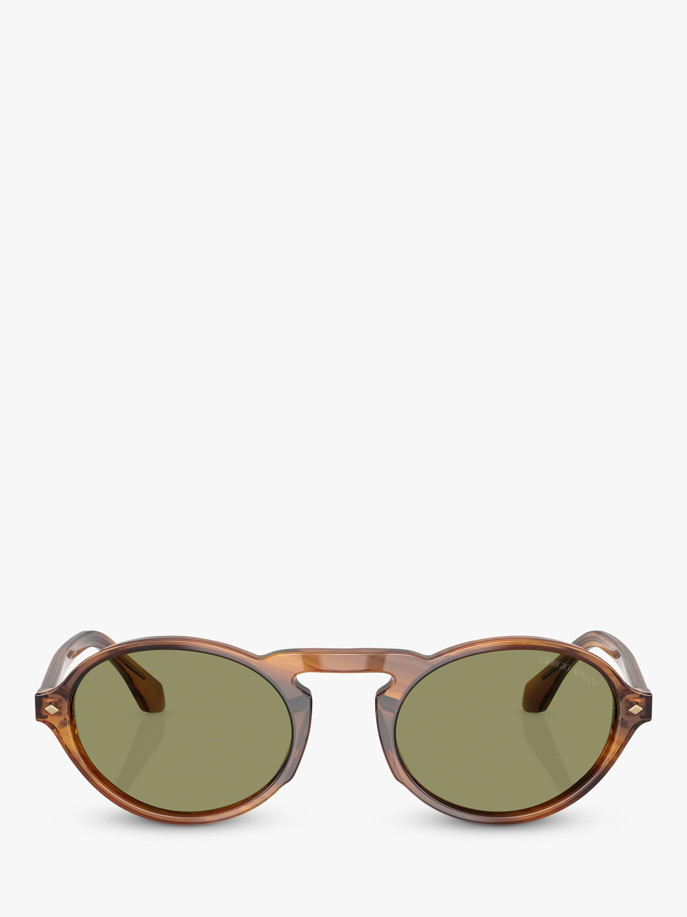 Giorgio Armani oval sunglasses brown acetate 52mm, UK version