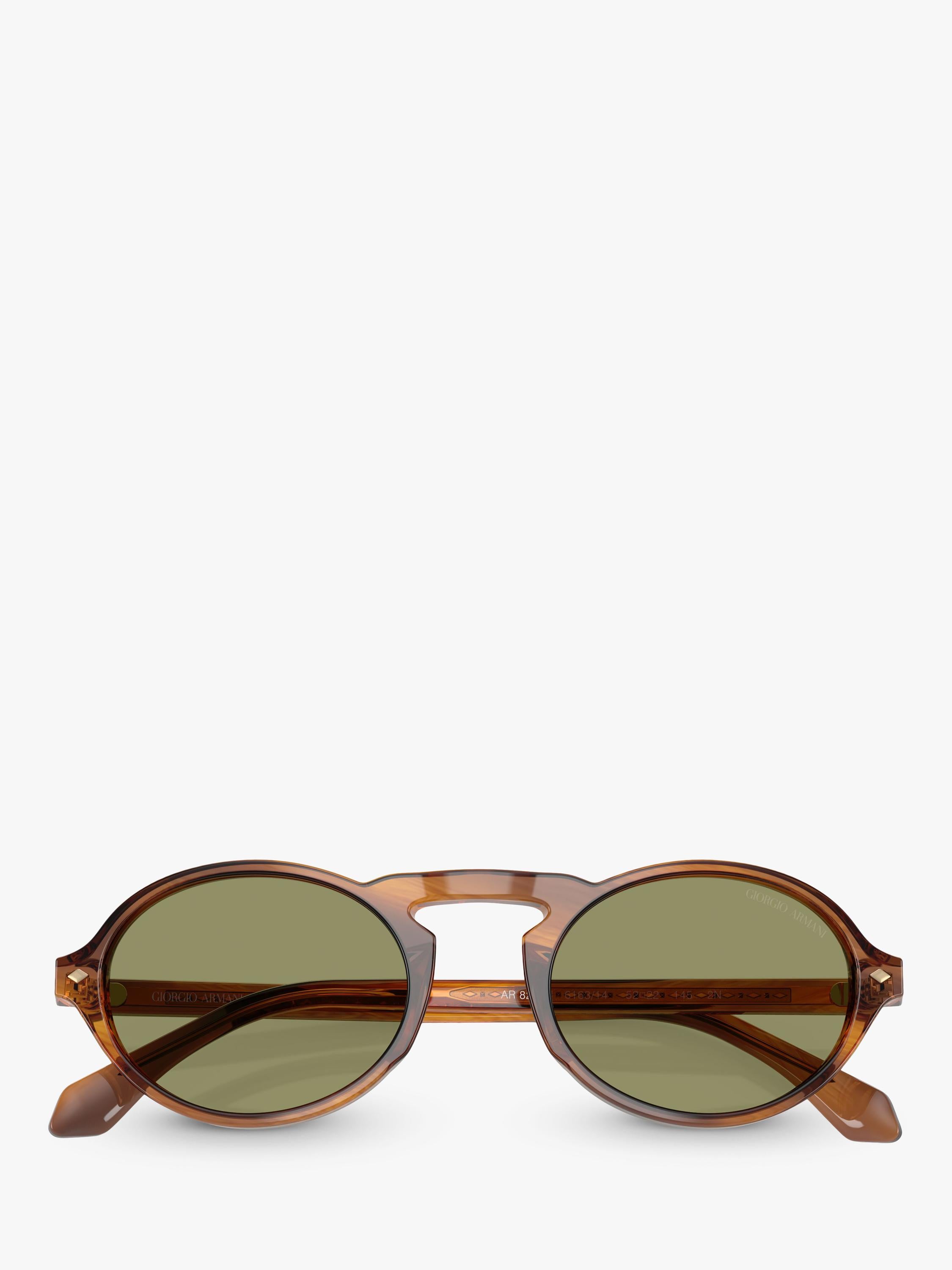 Giorgio Armani oval sunglasses brown acetate 52mm, UK version