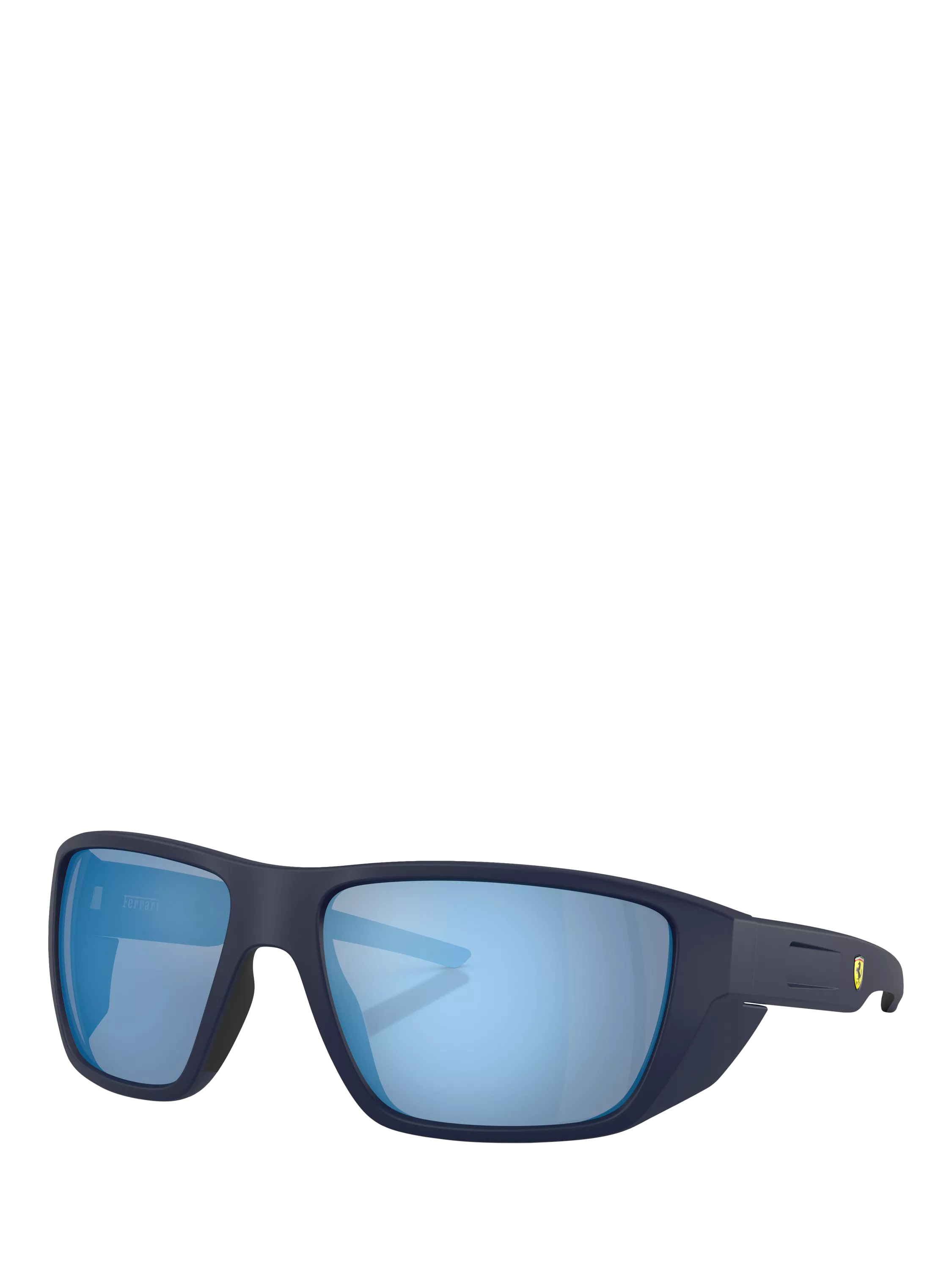 Scuderia Ferrari wrap sunglasses blue frame mirrored lenses (British brand)
