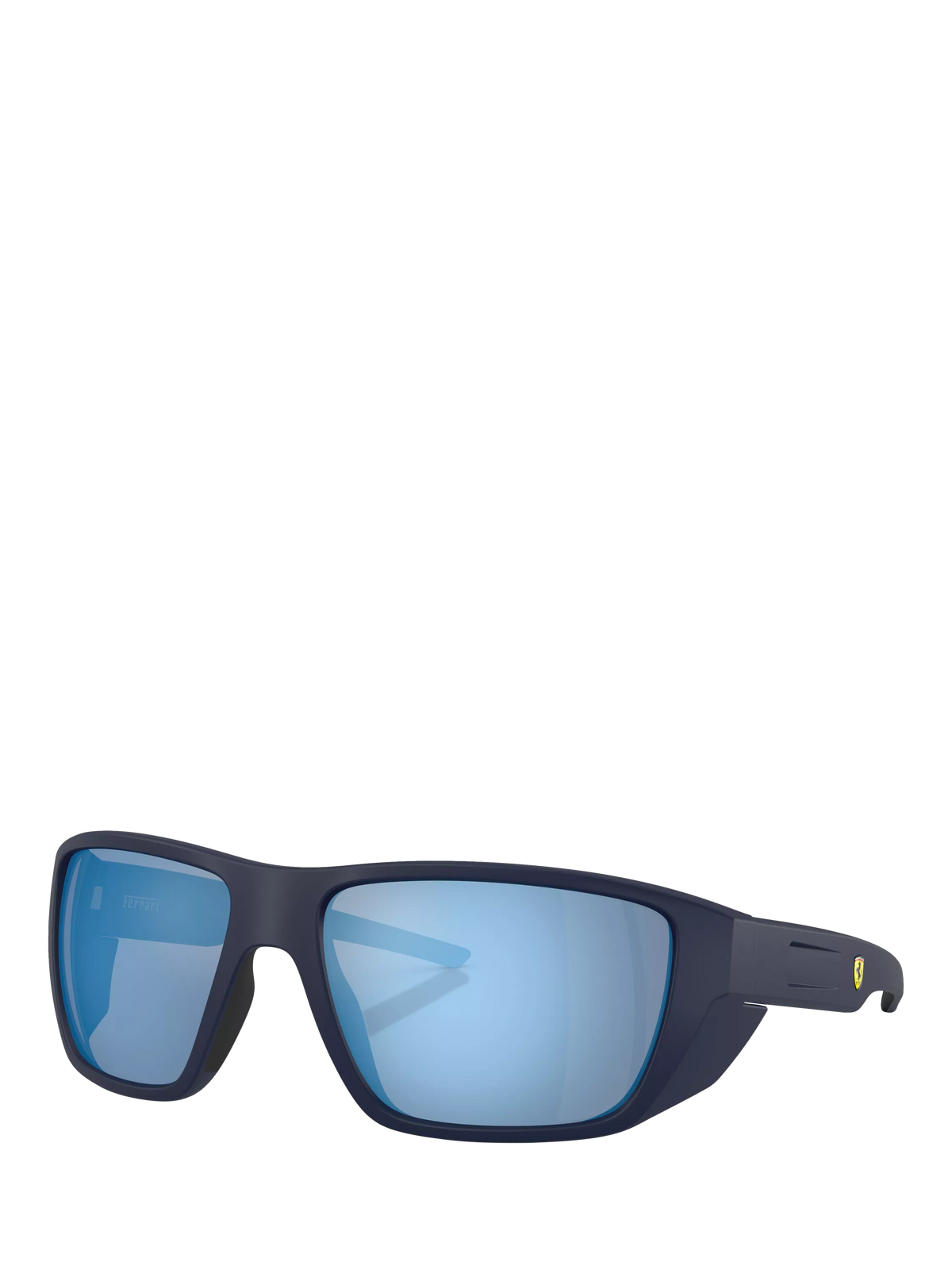 Scuderia Ferrari wrap sunglasses blue frame mirrored lenses (British brand)