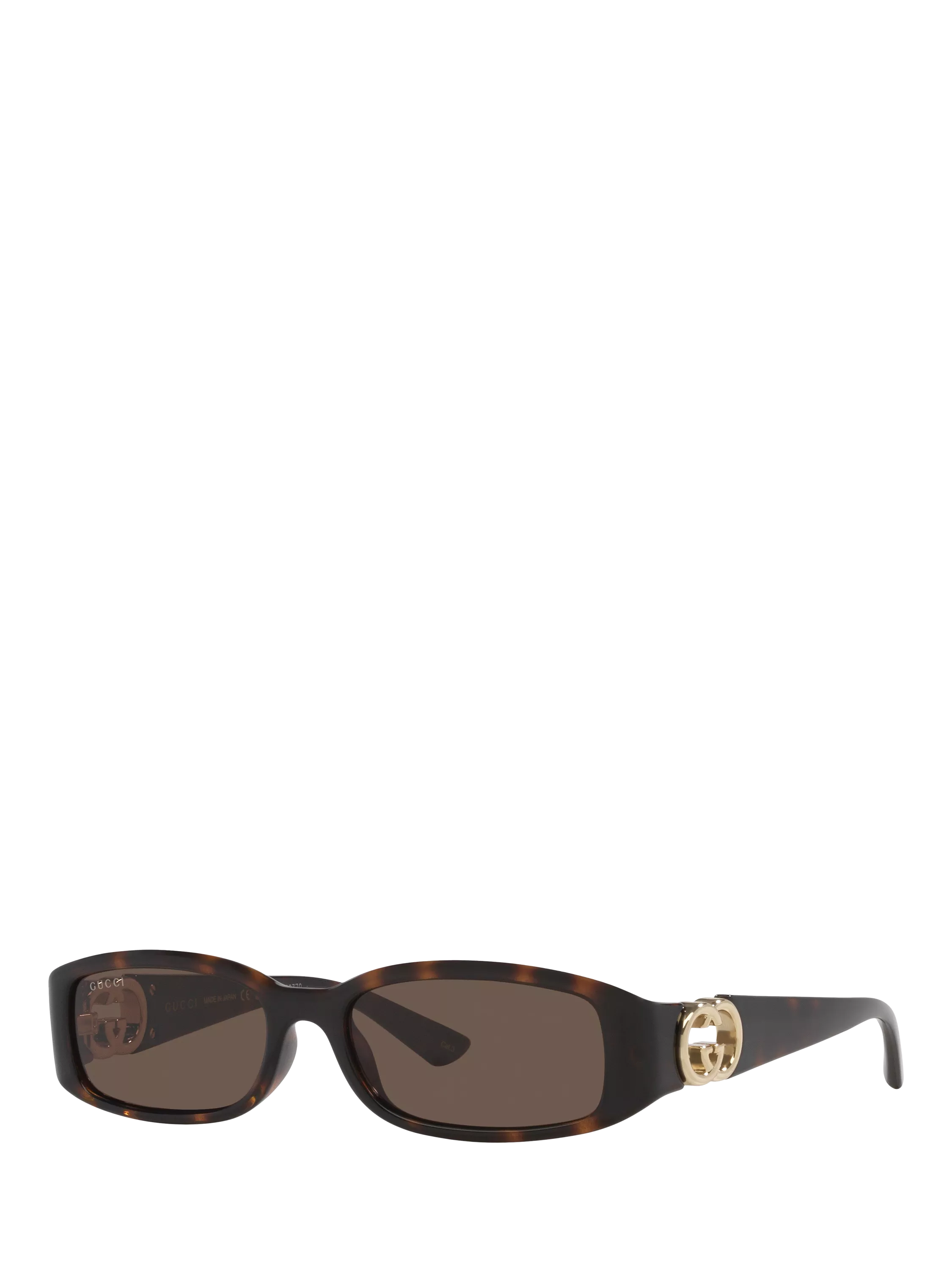 Gucci Damen Rechteckige Sonnenbrille Schwarz 54mm