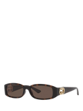 Gucci Damen Rechteckige Sonnenbrille Schwarz 54mm