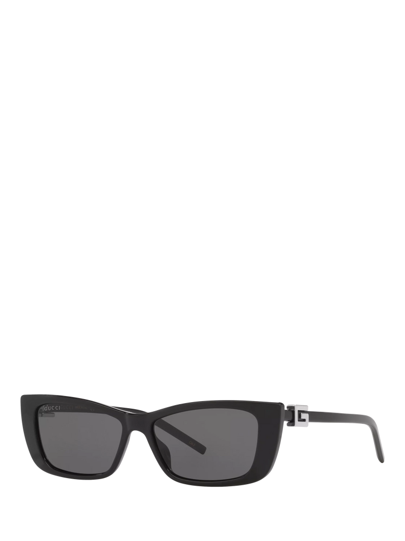 Gucci Damen-Sonnenbrille in Rechteckform, Schwarz