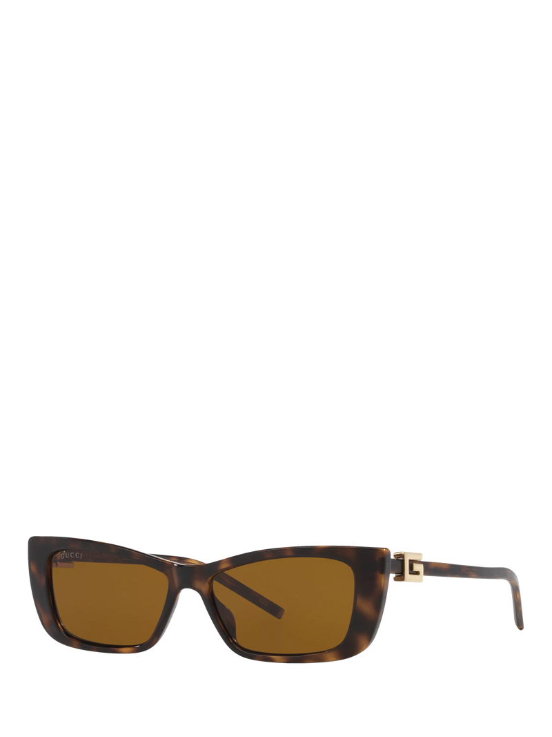 Gucci Damen-Sonnenbrille in Rechteckform, Schwarz