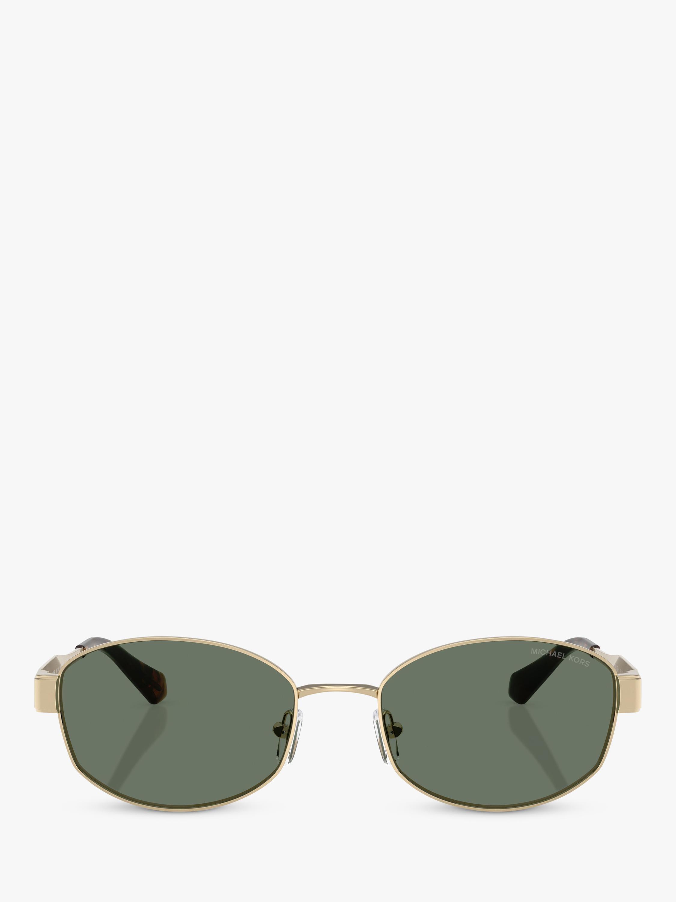 Michael Kors square sunglasses light gold green 56mm, UK version