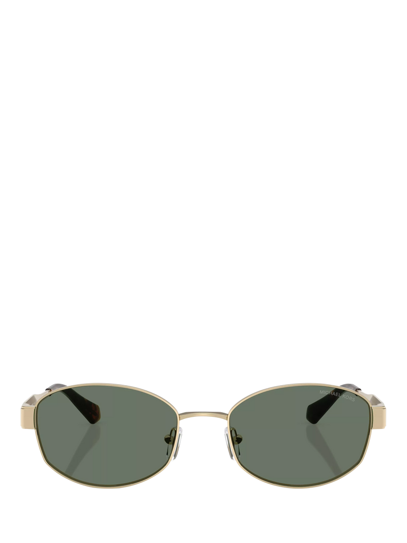 Michael Kors square sunglasses light gold green 56mm, UK version