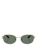 Michael Kors square sunglasses light gold green 56mm, UK version