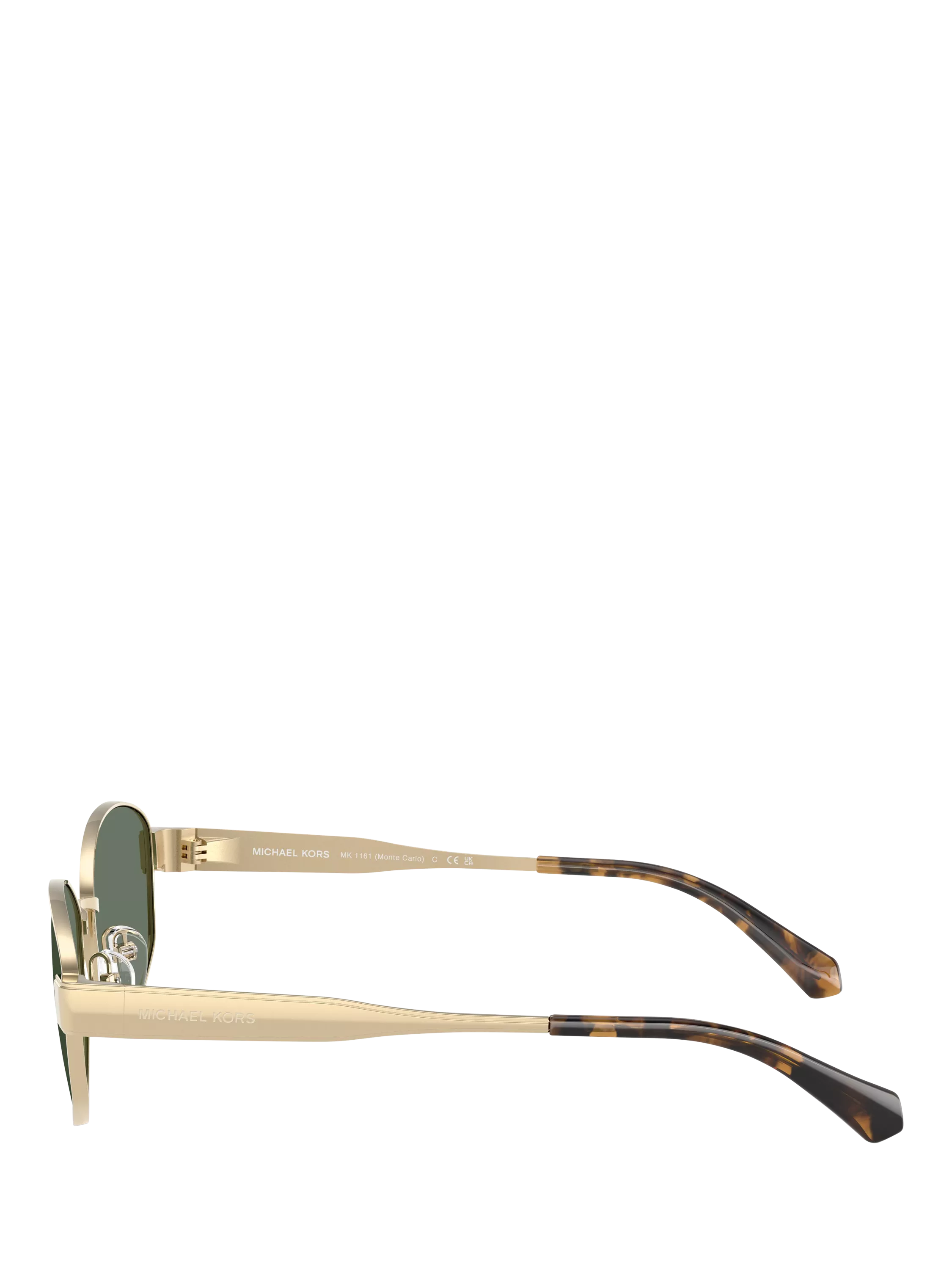 Michael Kors square sunglasses light gold green 56mm, UK version
