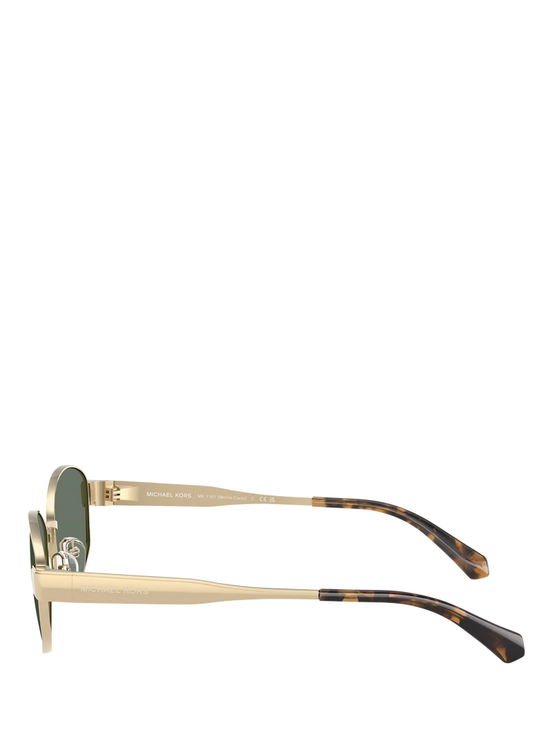 Michael Kors square sunglasses light gold green 56mm, UK version