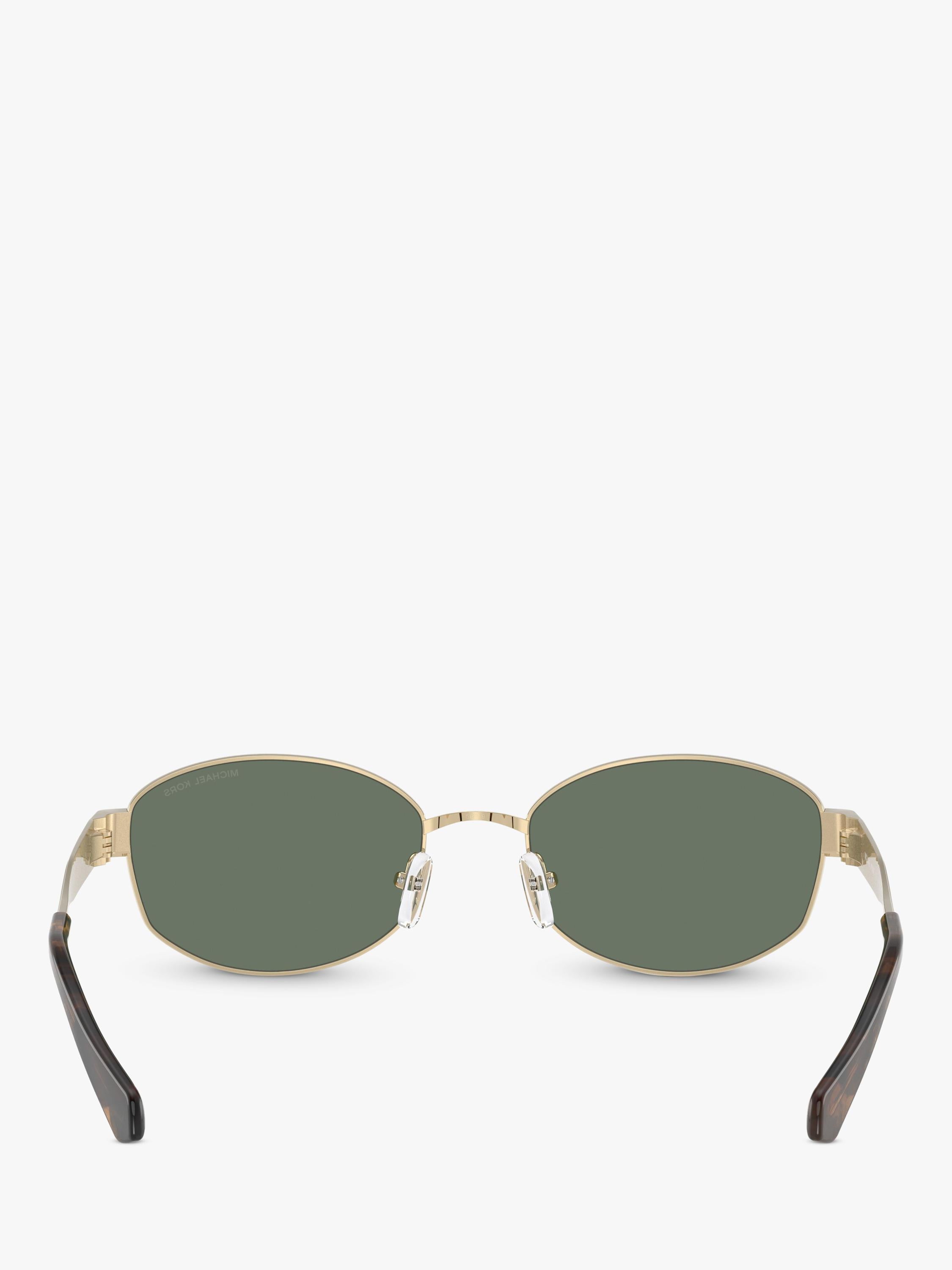 Michael Kors square sunglasses light gold green 56mm, UK version