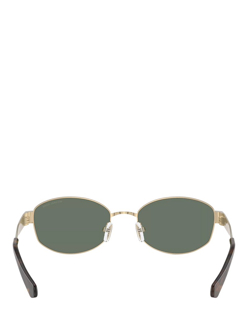 Michael Kors square sunglasses light gold green 56mm, UK version