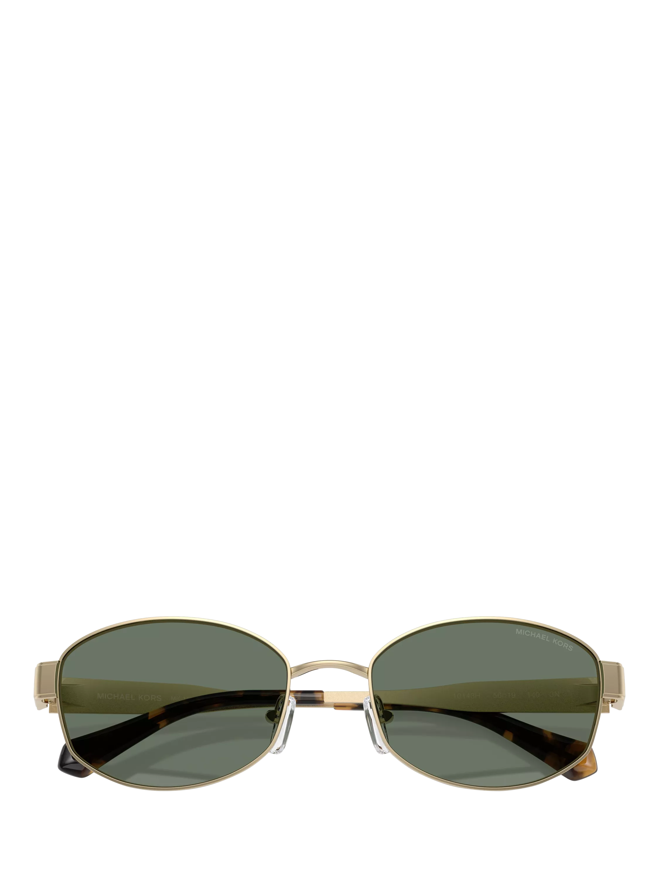 Michael Kors square sunglasses light gold green 56mm, UK version