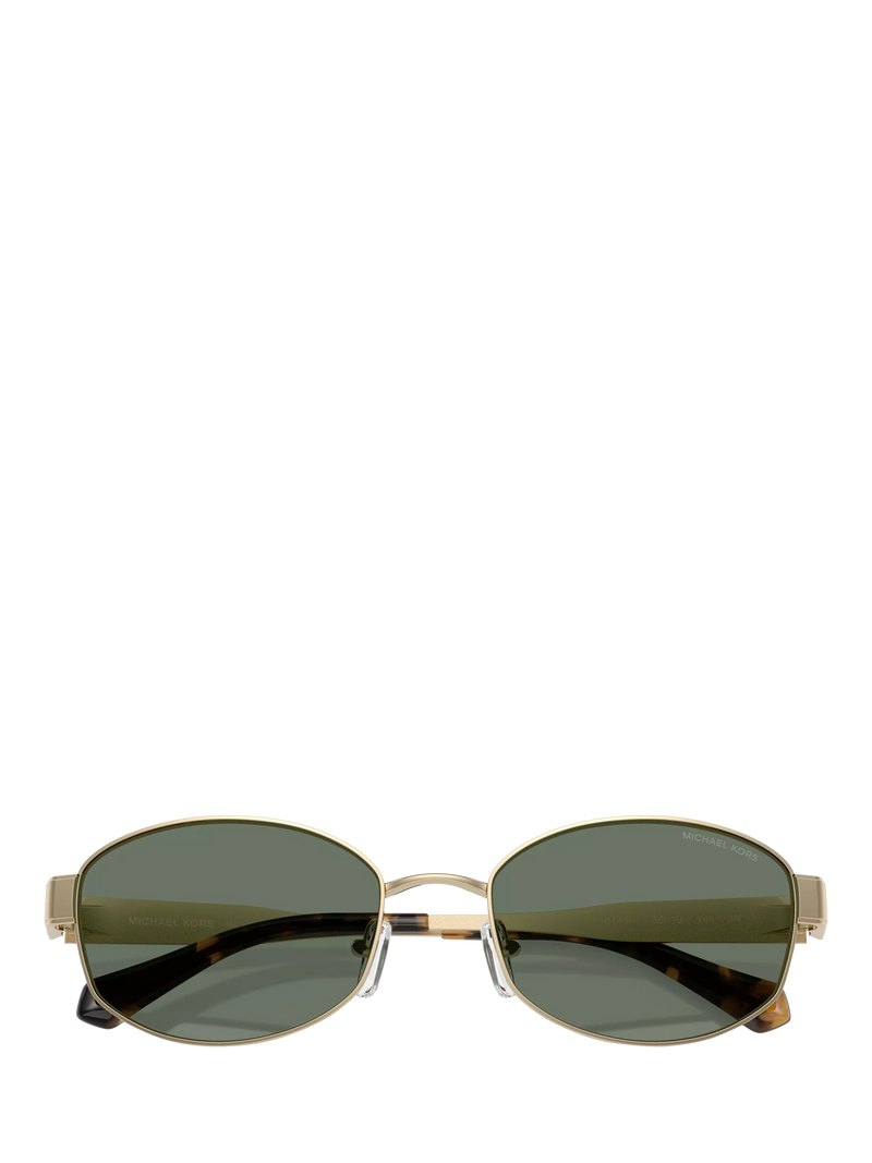Michael Kors square sunglasses light gold green 56mm, UK version