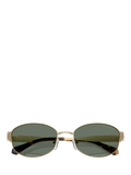 Michael Kors square sunglasses light gold green 56mm, UK version