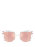 Michael Kors cat's eye sunglasses clear mirror rose gold - British product