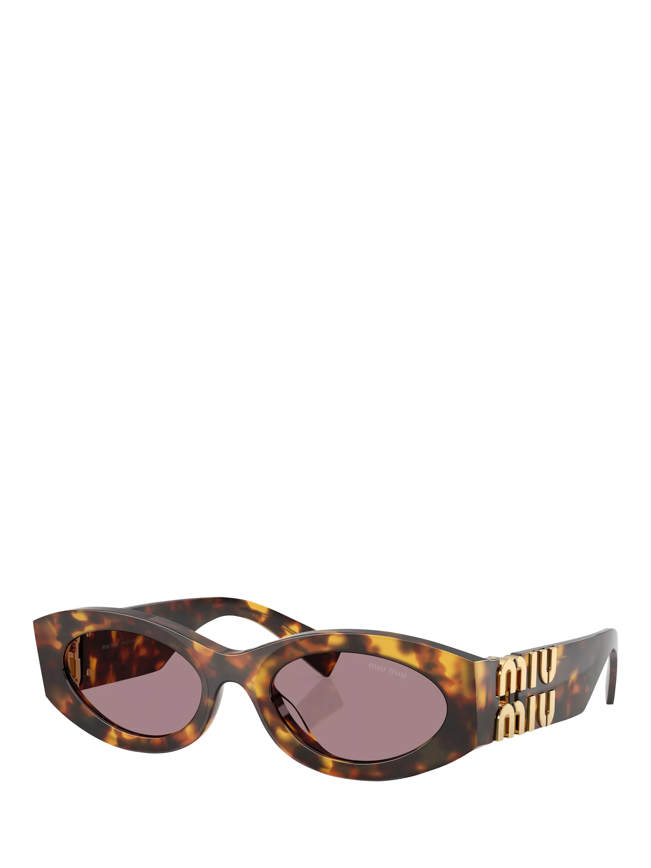 Miu Miu oval women's sunglasses honey Havana purple, imported from the UK