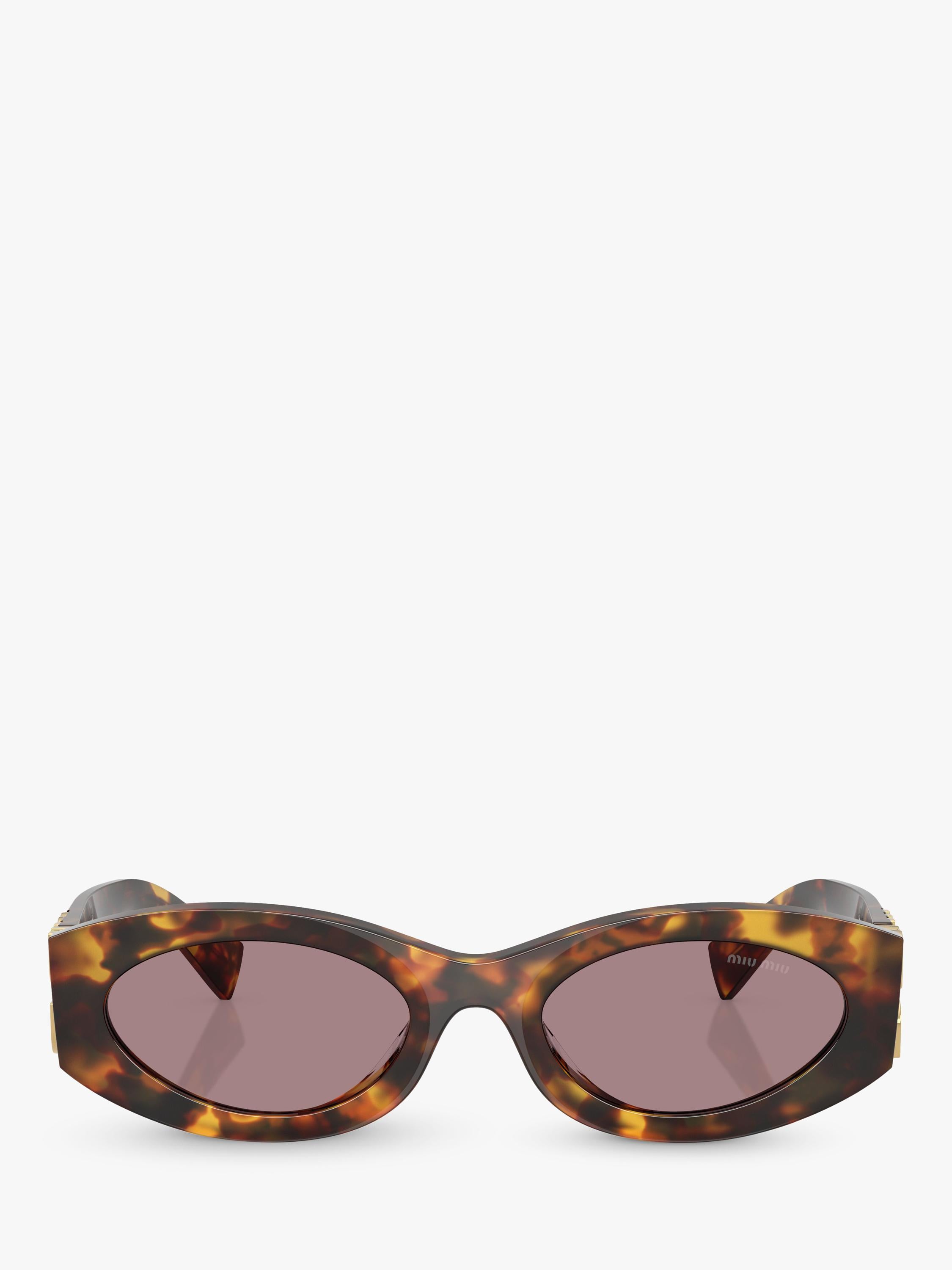 Miu Miu oval women's sunglasses honey Havana purple, imported from the UK